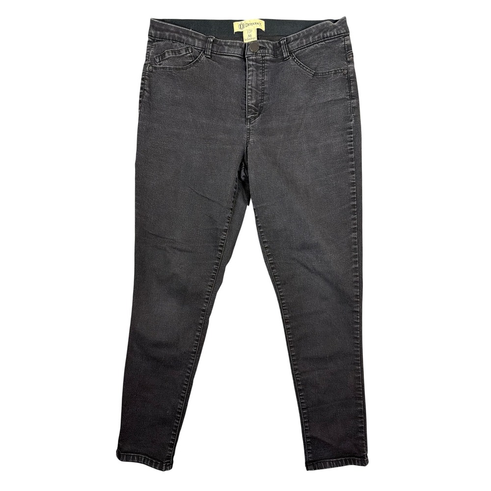 Democracy Ab Technology Skinny Jeans Charcoal Gray Wash 12P BP1861VXSL Womens